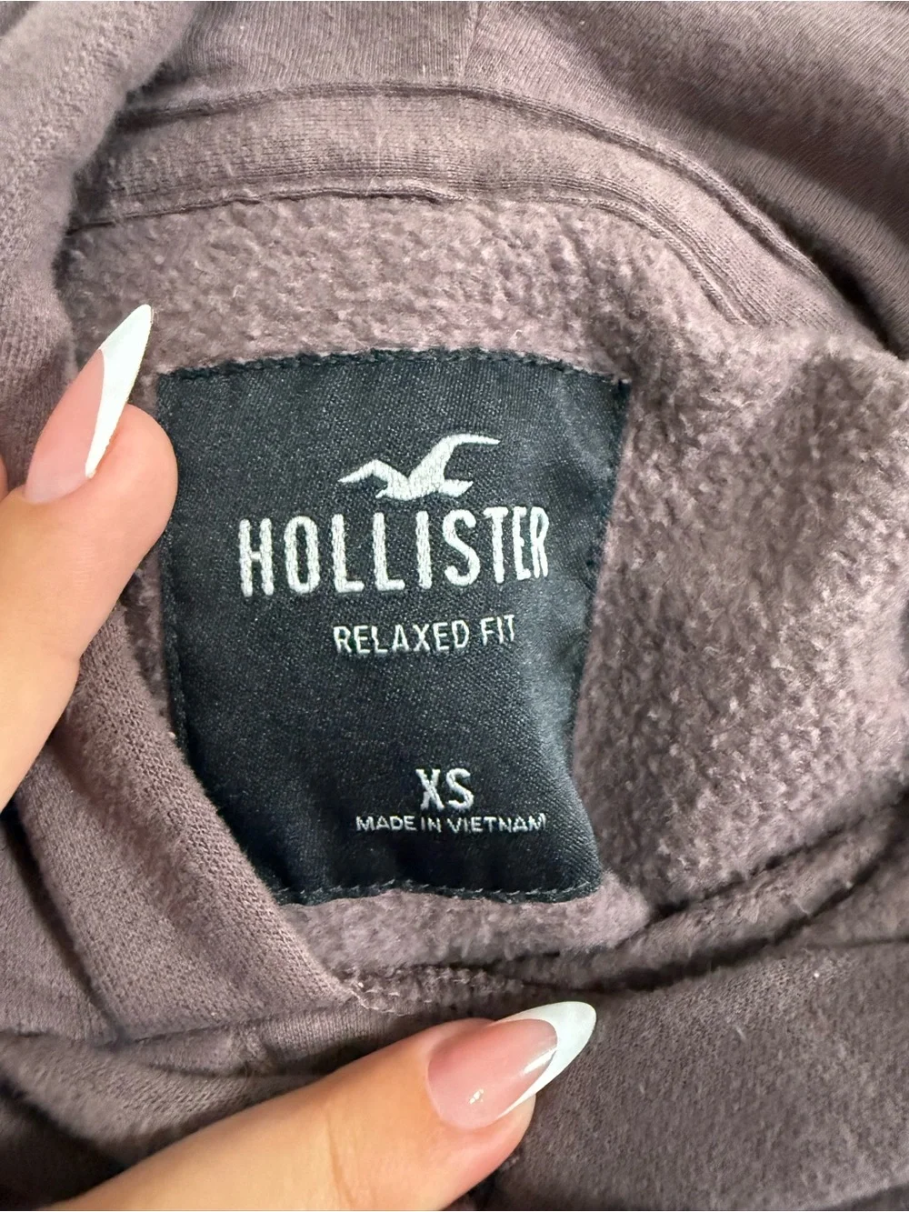Hollister Men's Crewneck Hoodie - Plum Mauve